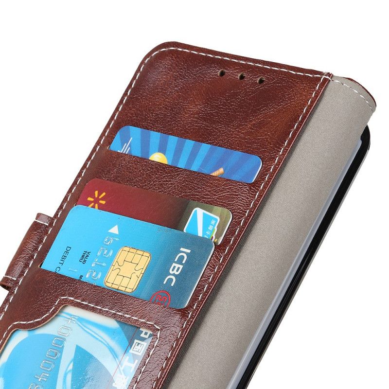 Læder Cover Moto G200 5g Skinnende Og Synlige Sømme