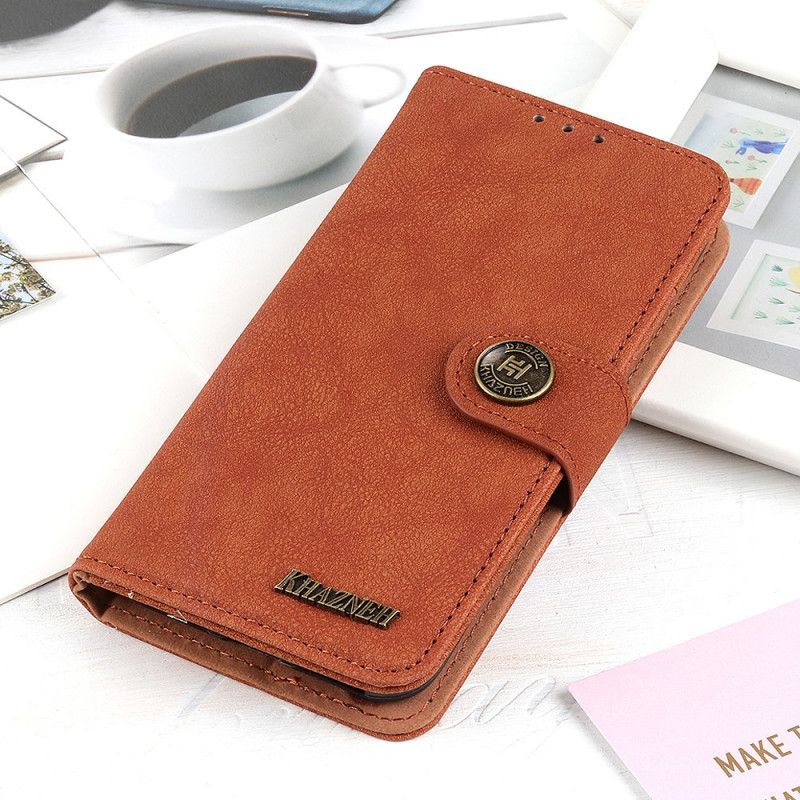 Læder Cover Moto G200 5g Telefon Etui Khazneh Retro Split Læder