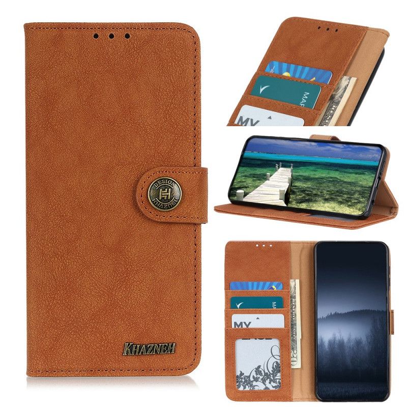 Læder Cover Moto G200 5g Telefon Etui Khazneh Retro Split Læder