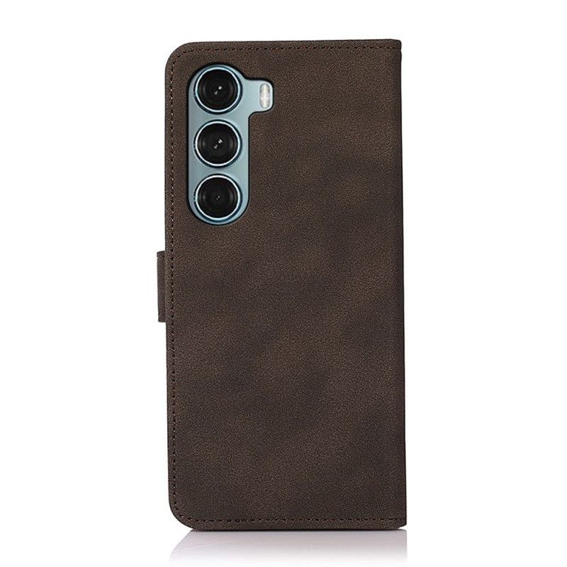 Læder Cover Moto G200 5g Telefon Etui Lædereffekt Mode Khazneh