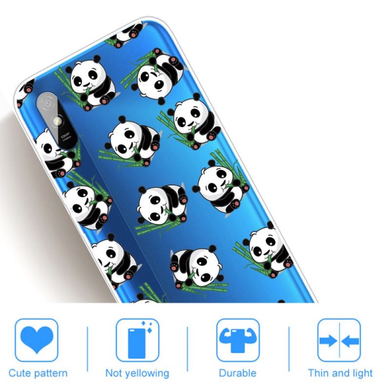 Cover Xiaomi Redmi 9A Små Pandaer