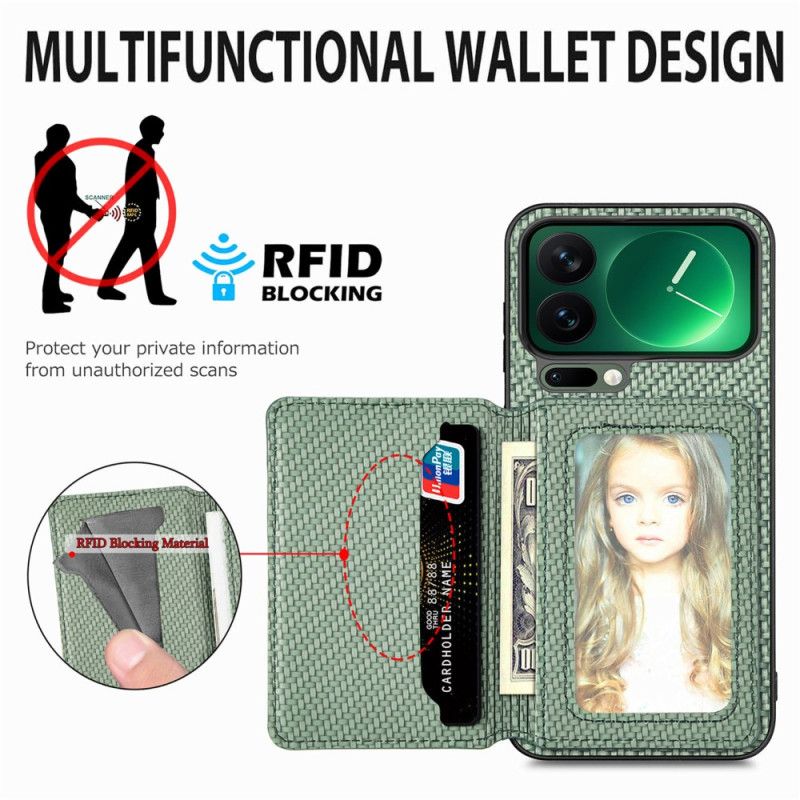 Cover Til Xiaomi 17 Pro Rfid-beskyttelse Og Magnetisk Kortholder