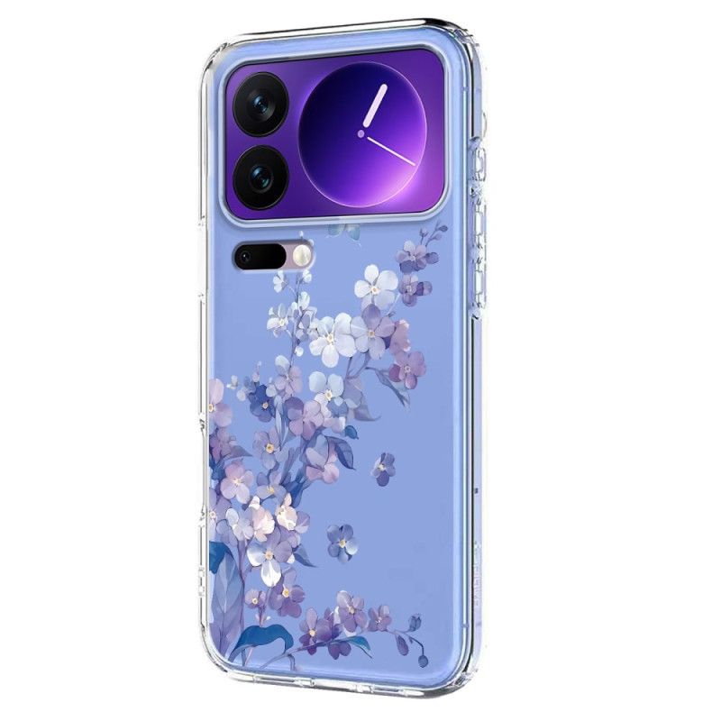 Cover Til Xiaomi 17 Pro Transparente Sommerfugle Og Blomster