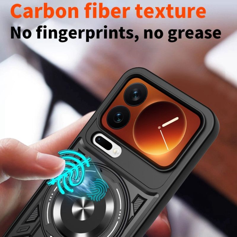 Cover Xiaomi 17 Pro Magnetisk Lukning Med Roterende Støtteben