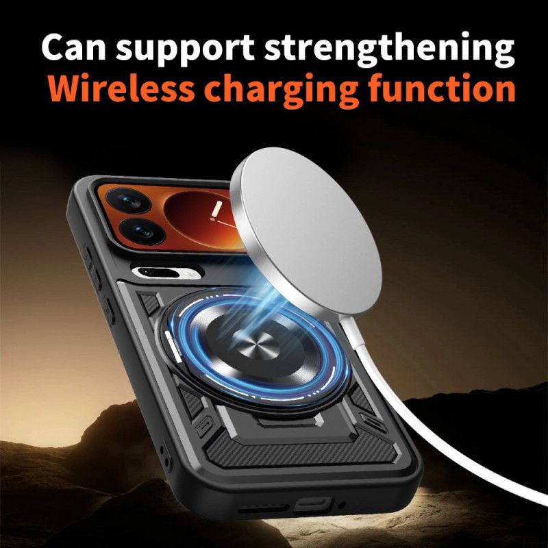 Cover Xiaomi 17 Pro Magnetisk Lukning Med Roterende Støtteben