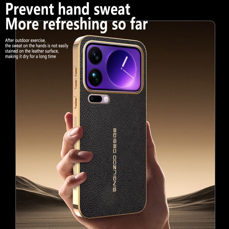 Cover Xiaomi 17 Pro Ridsefast Litchi-tekstur