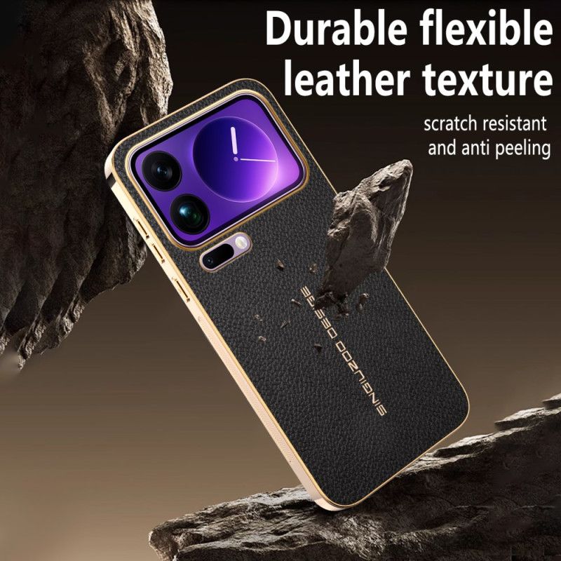 Cover Xiaomi 17 Pro Ridsefast Litchi-tekstur