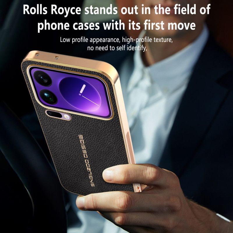 Cover Xiaomi 17 Pro Ridsefast Litchi-tekstur