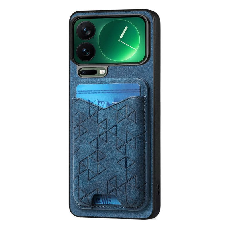 Cover Xiaomi 17 Pro Telefon Etui Kortholder Og Stativ Med Graveret Design