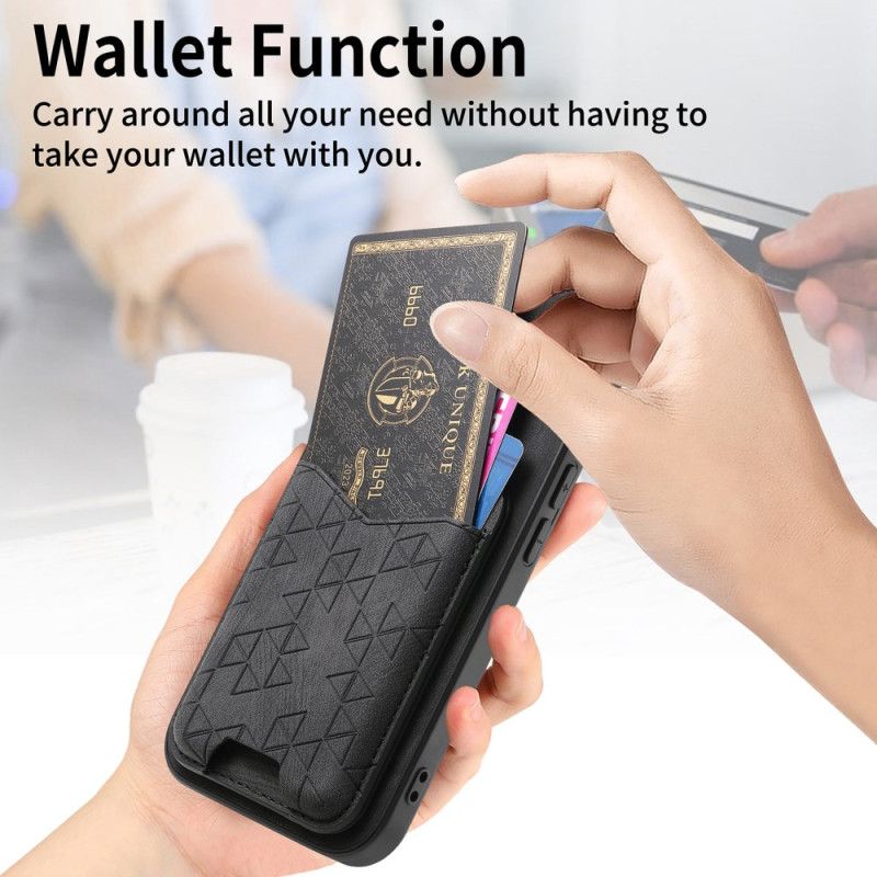 Cover Xiaomi 17 Pro Telefon Etui Kortholder Og Stativ Med Graveret Design