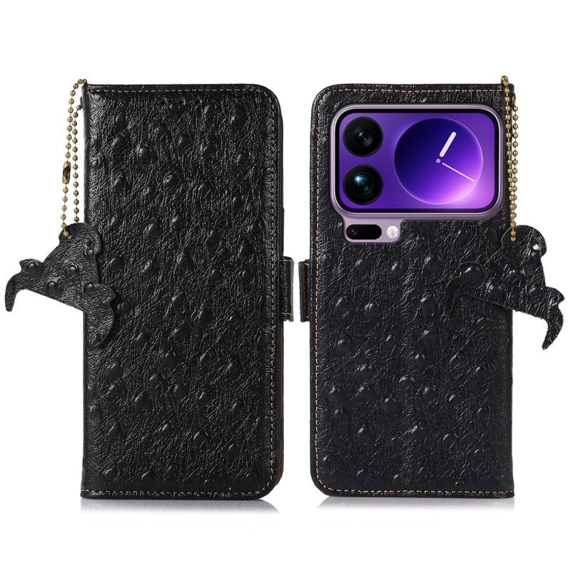 Flip Cover Til Xiaomi 17 Pro Ægte Læder Rfid-blokering