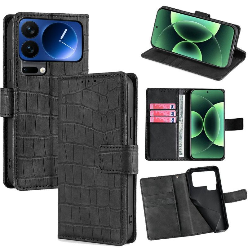 Flip Cover Til Xiaomi 17 Pro Krokodilletekstur
