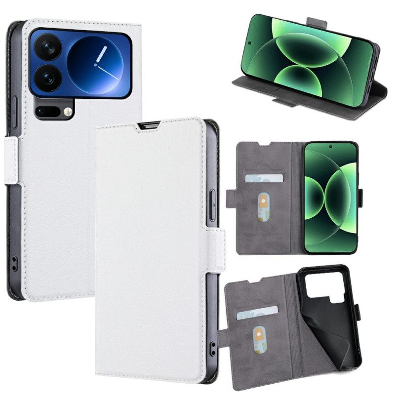 Flip Cover Til Xiaomi 17 Pro Kunstlæder Med Dobbelt Lukning