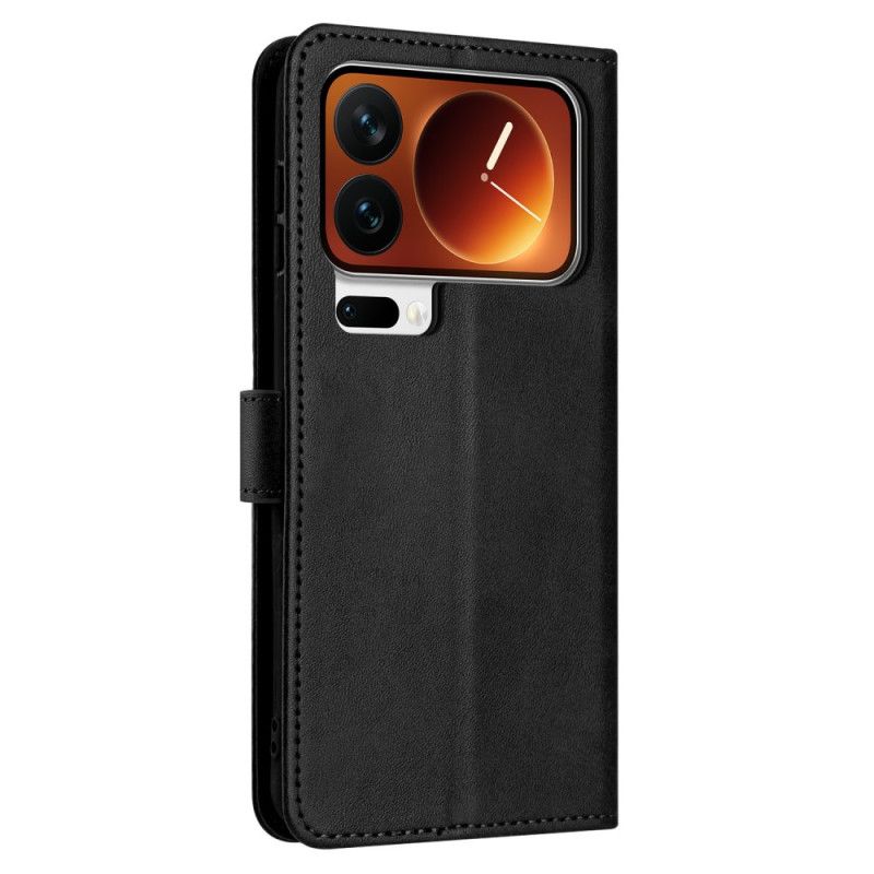 Flip Cover Til Xiaomi 17 Pro Lædereffekt Med Snor