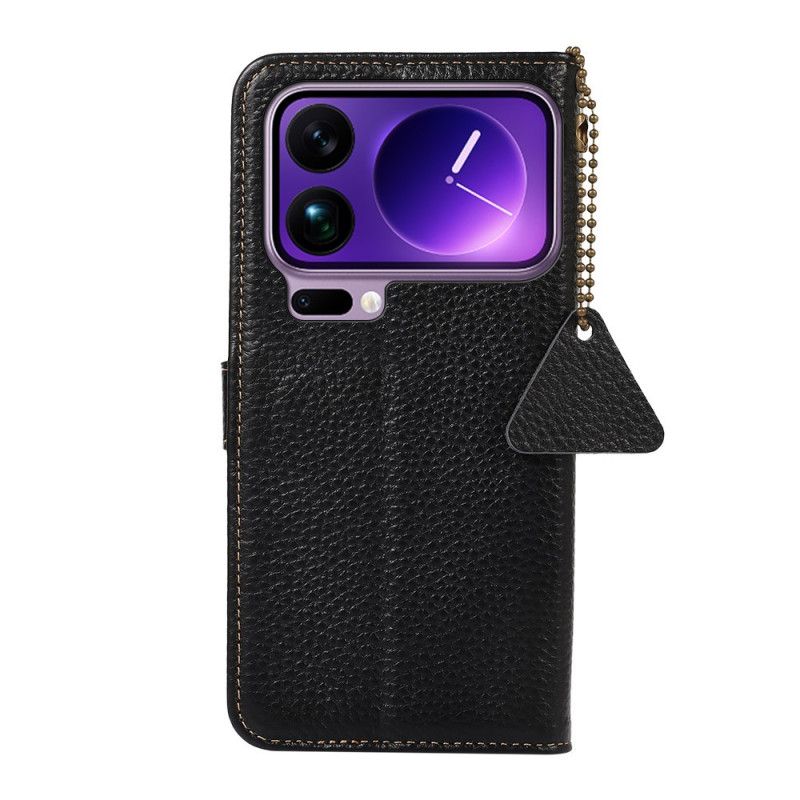 Flip Cover Xiaomi 17 Pro Ægte Læder Med Rfid-blokering