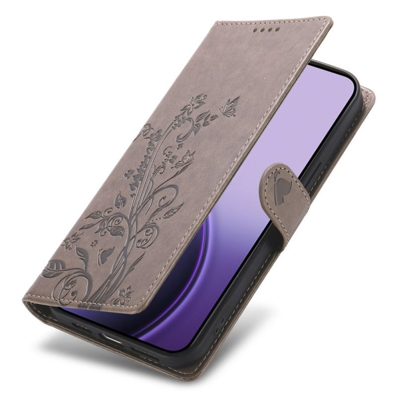 Flip Cover Xiaomi 17 Pro Blomstersommerfuglemønster