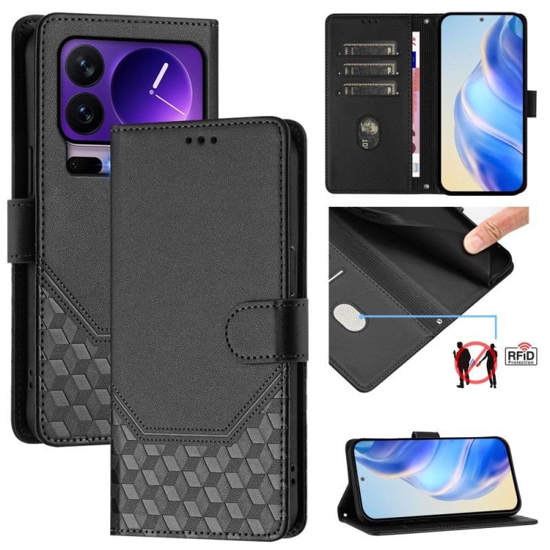 Flip Cover Xiaomi 17 Pro Rfid-blokering Og Bikagemønster