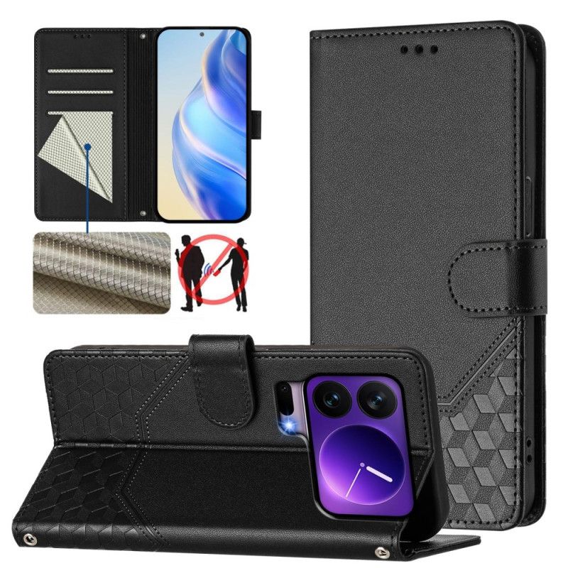 Flip Cover Xiaomi 17 Pro Rfid-blokering Og Bikagemønster