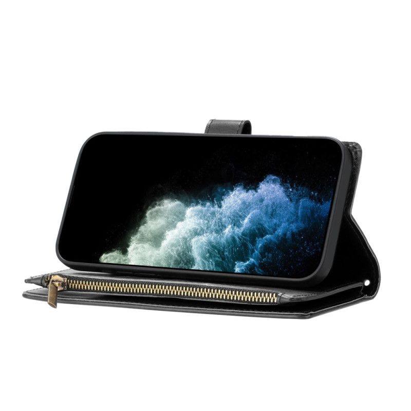 Læder Cover Xiaomi 17 Pro Pung Med Lynlås Og Rem