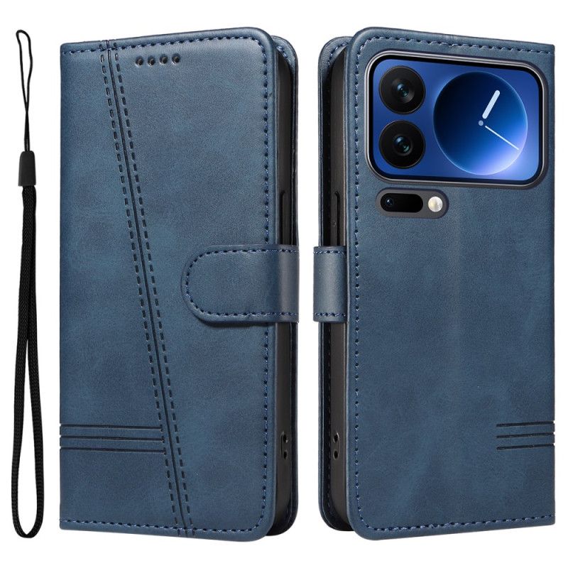 Læder Cover Xiaomi 17 Pro Telefon Etui T-linjer