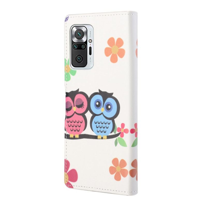 Flip Cover Læder for Xiaomi Redmi Note 10 Pro Ugler