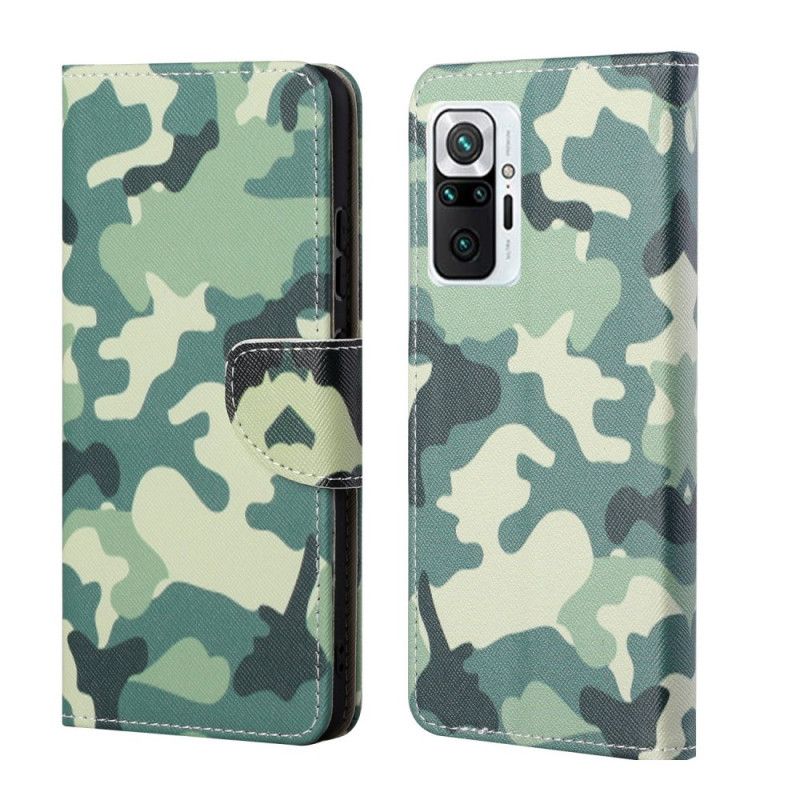 Flip Cover Læder Xiaomi Redmi Note 10 Pro Camouflage Beskyttelse