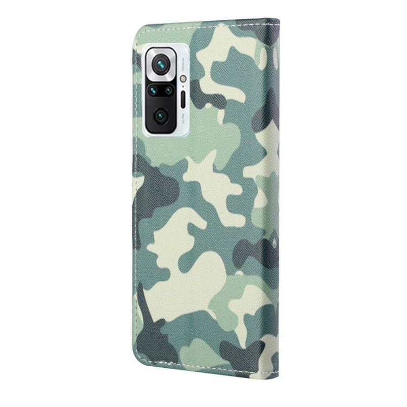 Flip Cover Læder Xiaomi Redmi Note 10 Pro Camouflage Beskyttelse