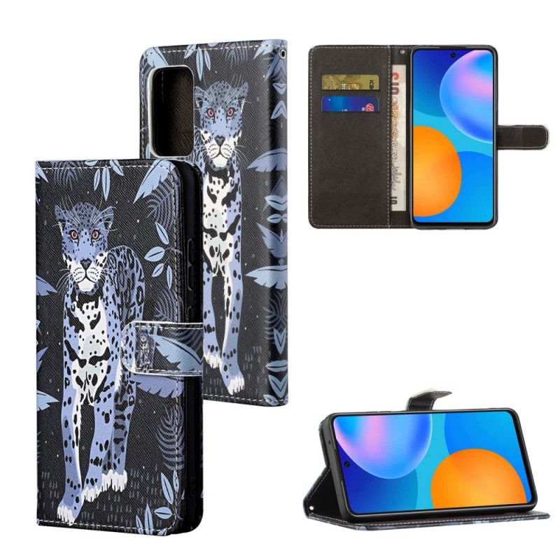 Flip Cover Læder Xiaomi Redmi Note 10 Pro Leopard Med Rem