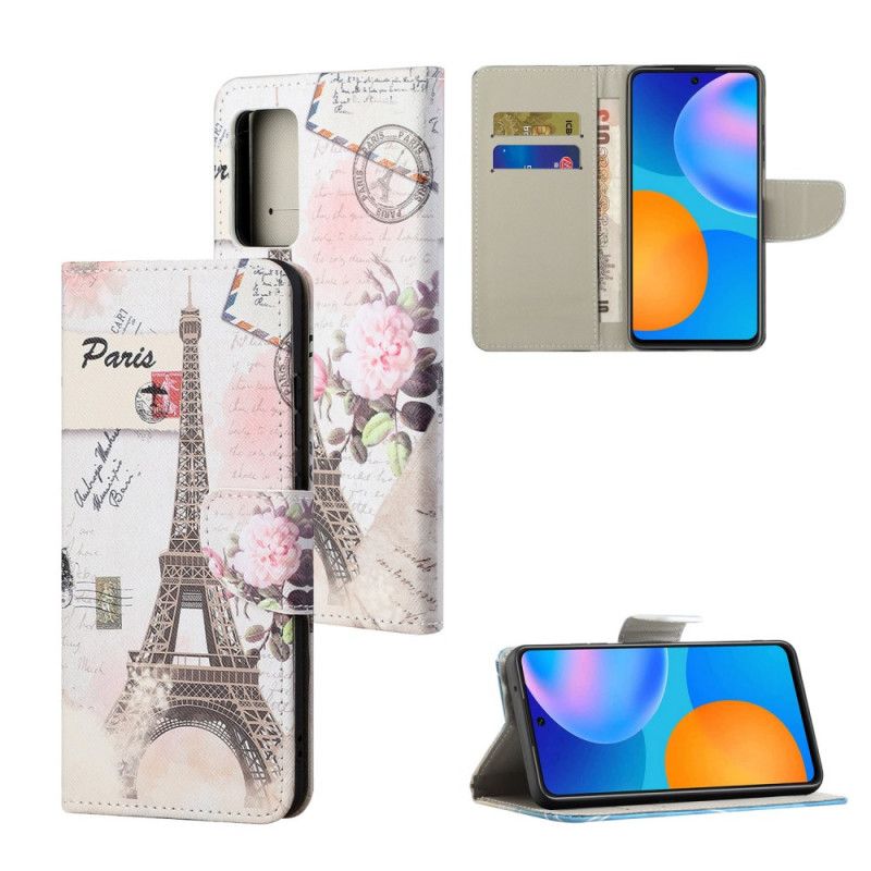Flip Cover Xiaomi Redmi Note 10 Pro Mobilcover Retro Eiffeltårn