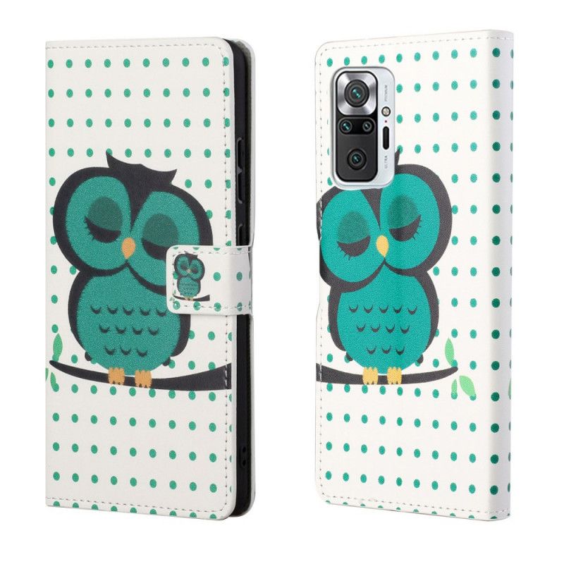 Flip Cover Xiaomi Redmi Note 10 Pro Sovende Ugle