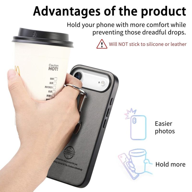 Cover iPhone Air Med Foldbar Stander Og Twill-tekstur