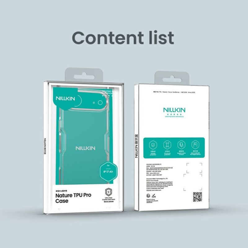 Cover iPhone Air Telefon Etui Nillkin Nature Pro Series Clear