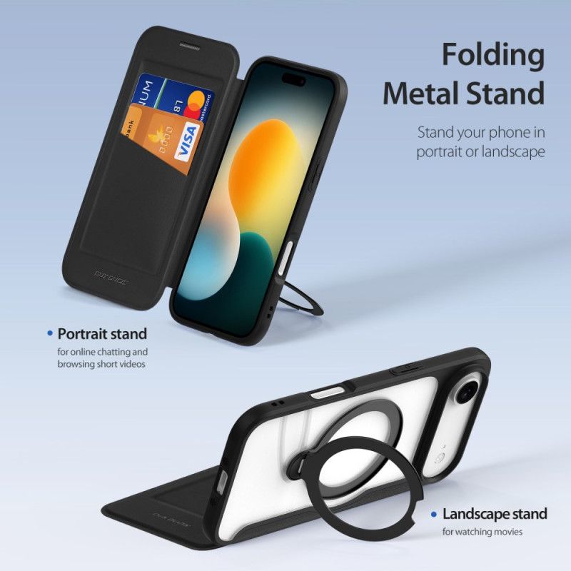 Læder Cover iPhone Air Telefon Etui Magsafe Skin X Pro-seriens Stander Dux Ducis