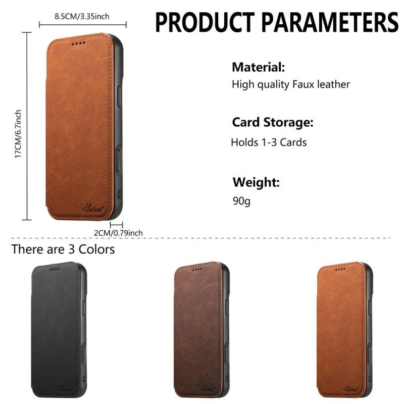 Læder Cover iPhone Air Telefon Etui Ultratynd Magsafe Suteni