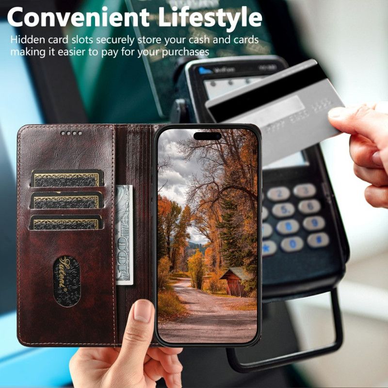 Læder Cover iPhone Air Vintage Suteni