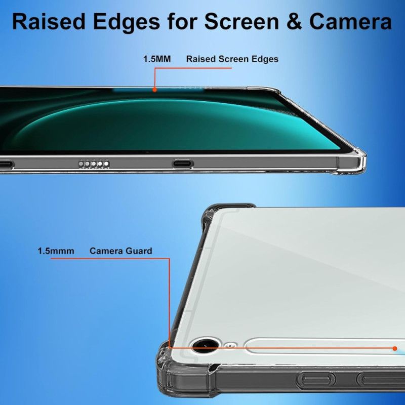 Cover Til Samsung Galaxy Tab S10 Fe Transparent Med 2 Hærdede Glasskærmbeskyttere