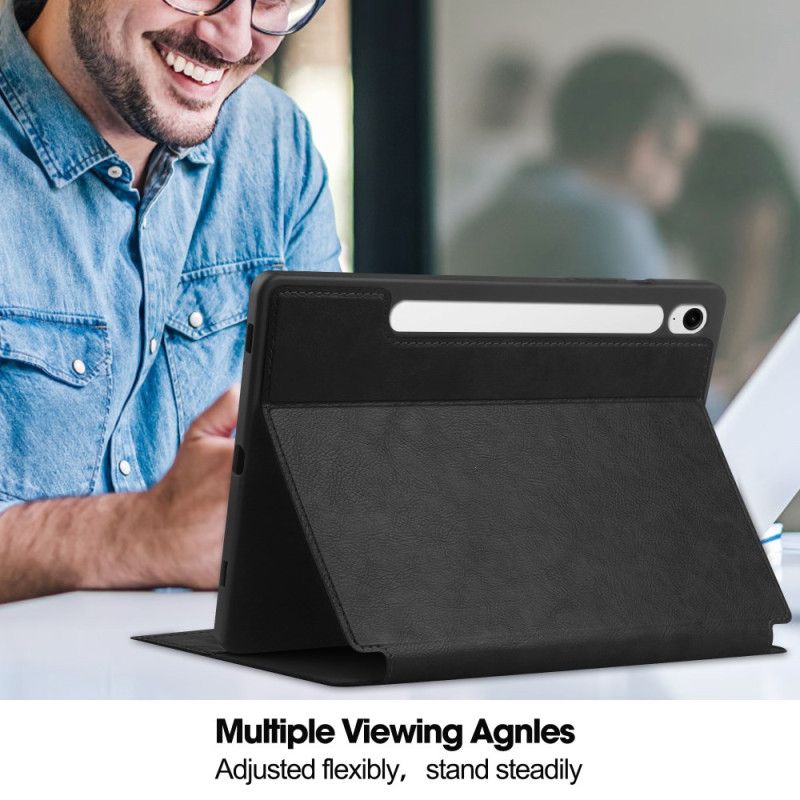 Etui Til Samsung Galaxy Tab S10 Fe Lædereffekt