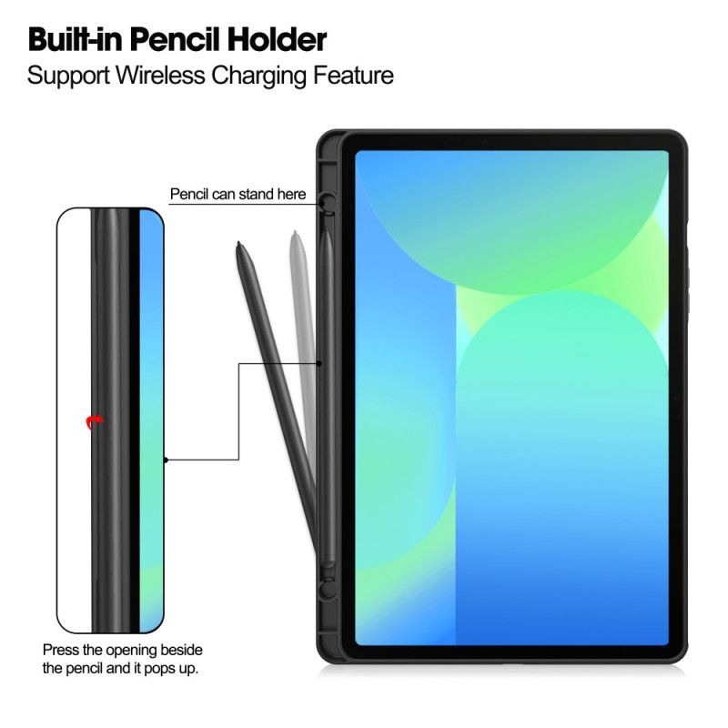 Etui Til Samsung Galaxy Tab S10 Fe Lædereffekt