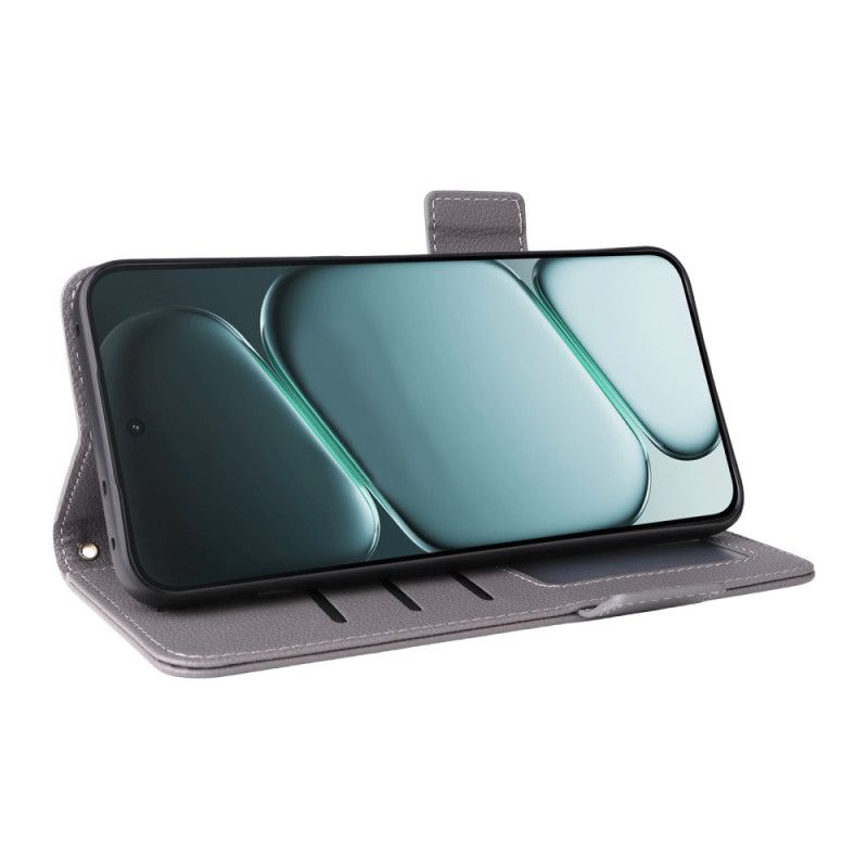 Flip Cover Oneplus 15r Litchi-tekstur Med Rem