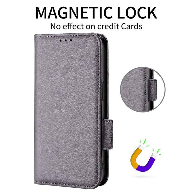 Flip Cover Oneplus 15r Litchi-tekstur Med Rem