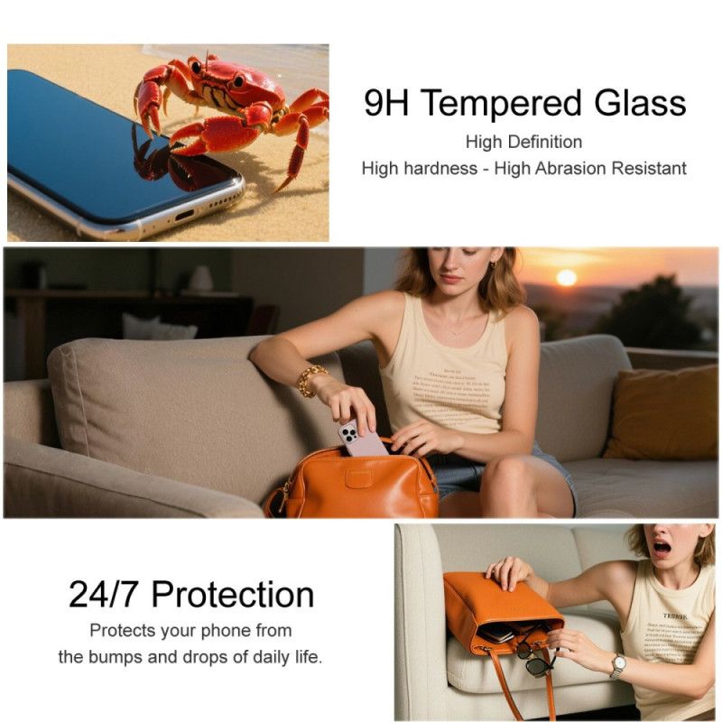 Hærdet Glasskærmbeskytter Til Oneplus 15r (kompatibel Med Fingeraftryksoplåsning)