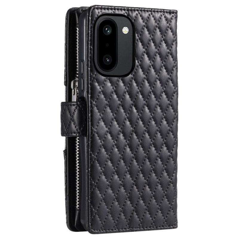 Læder Cover Oneplus 15r Quiltet Pailletpung