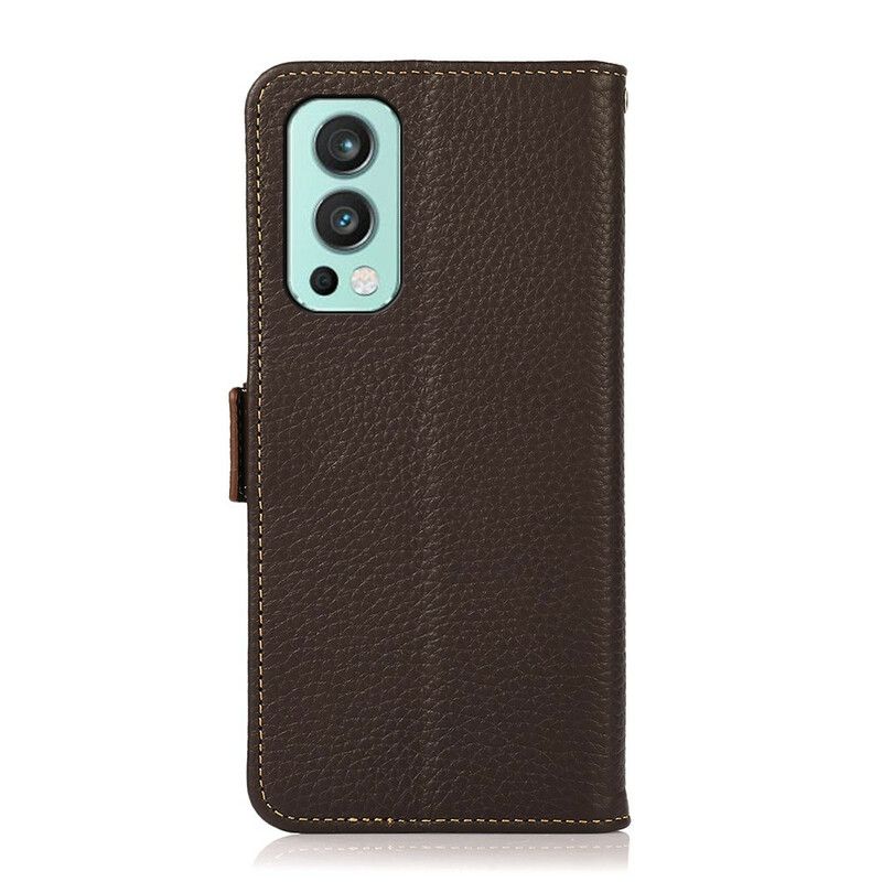 Flip Cover Oneplus Nord 2 5g Khazneh Lychee Læder
