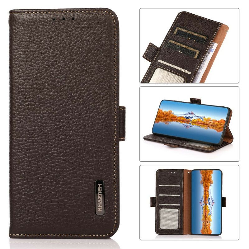 Flip Cover Oneplus Nord 2 5g Khazneh Lychee Læder