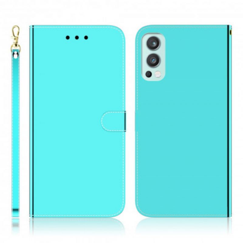 Flip Cover Oneplus Nord 2 5g Spejlcover I Imiteret Læder