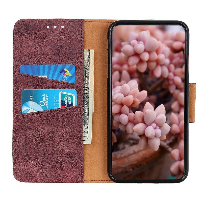 Flip Cover Oneplus Nord 2 5g Vintage Dobbeltsidet Magnetklap