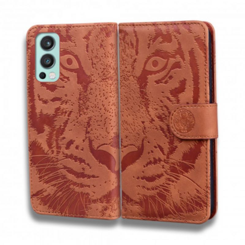 Studiet Pakistan meddelelse Læder Cover Oneplus Nord 2 5g Telefon Etui Tiger Face Print -  billigttilbehor.com