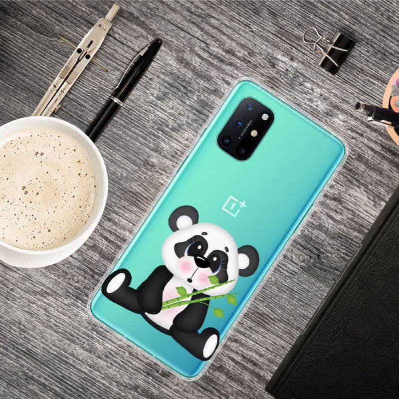 Cover for OnePlus 8T Gennemsigtig Trist Panda
