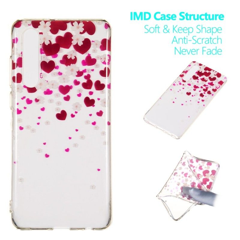 Cover for Huawei P30 Hjerteregn