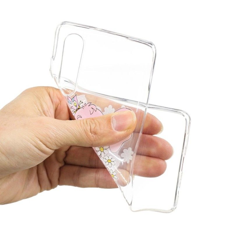 Cover Huawei P30 Gennemsigtig Lyserød Elefant
